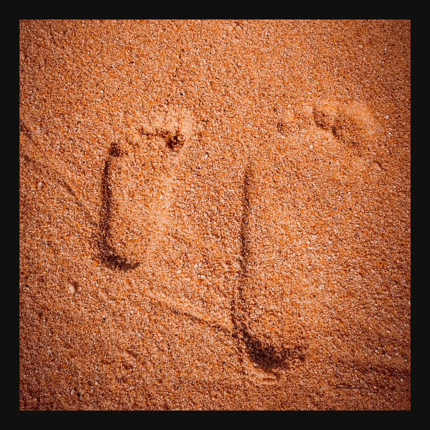 Footprints on sand